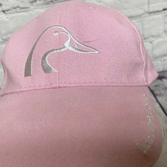 Ducks Unlimited Hat Cap Strap Back Women Pink Embroidered Logo - Picture 6 of 9